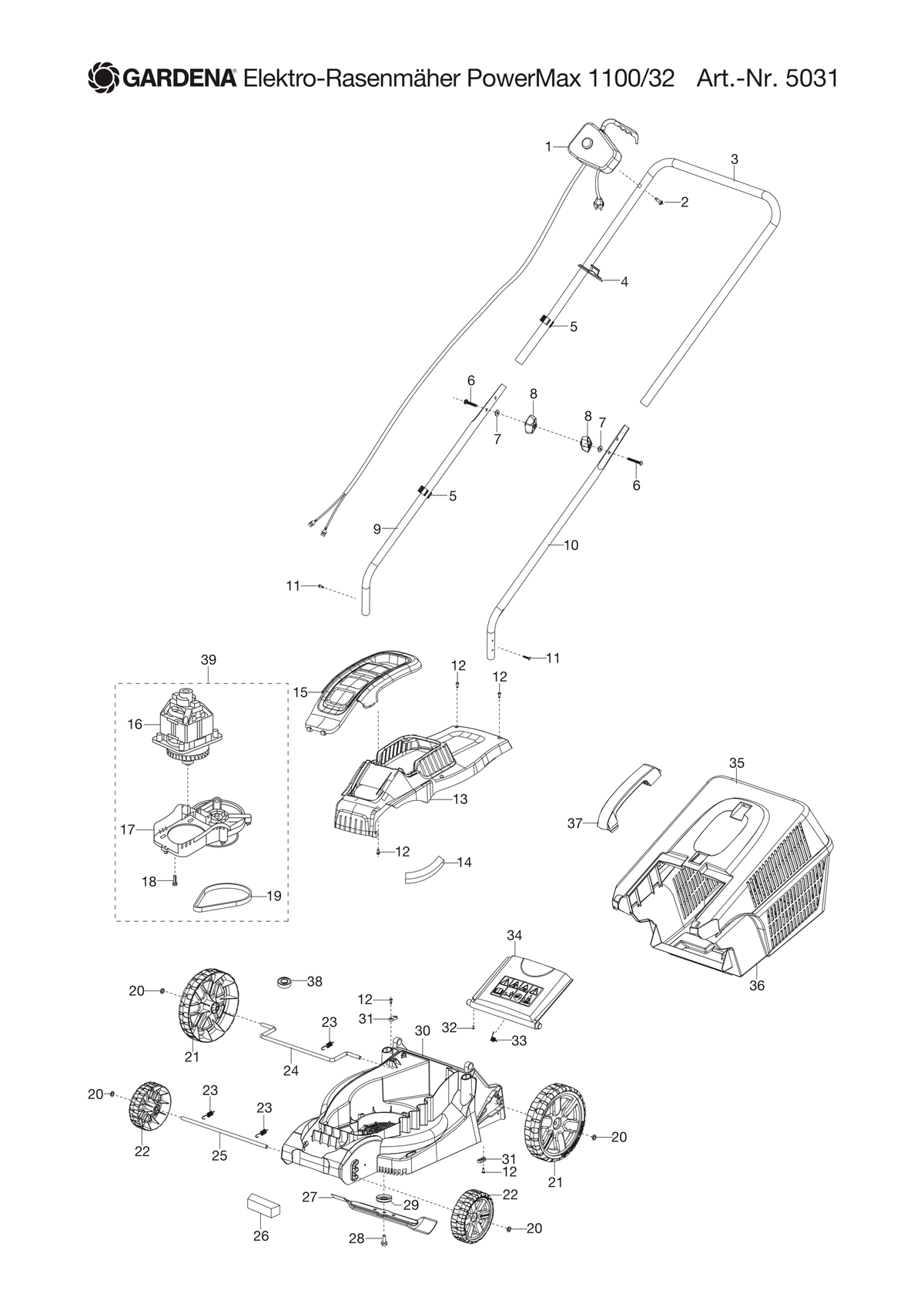 Husqvarna 582855101 onderdelentekening - positie 18