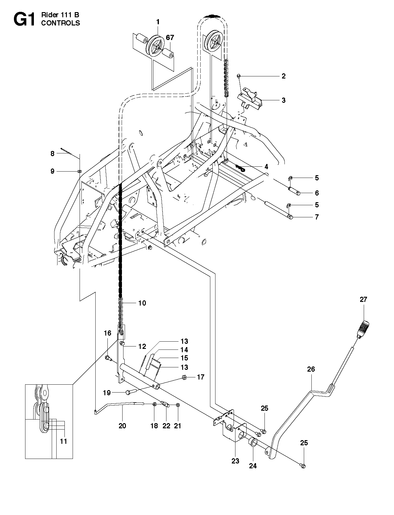 Husqvarna 506905301 onderdelentekening - positie 14