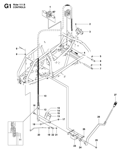 Husqvarna 506905301 onderdelentekening - positie 14