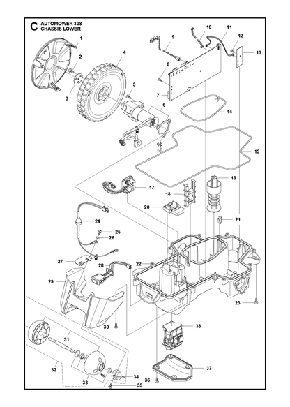 Husqvarna 574477702 onderdelentekening - positie 24