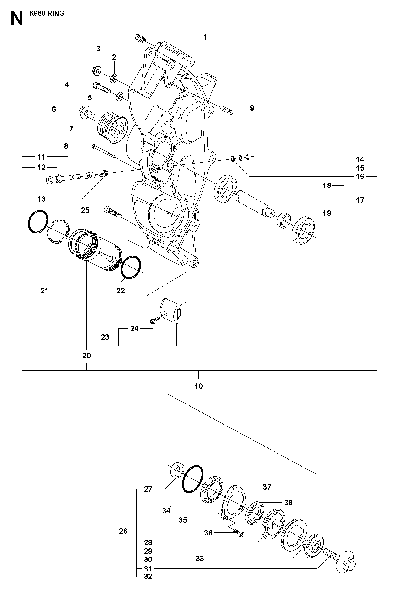 Husqvarna 506351502 onderdelentekening - positie 17