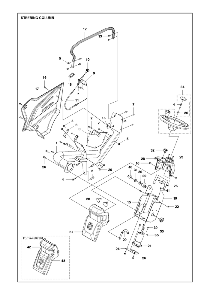 Husqvarna 588456801 onderdelentekening - positie 1
