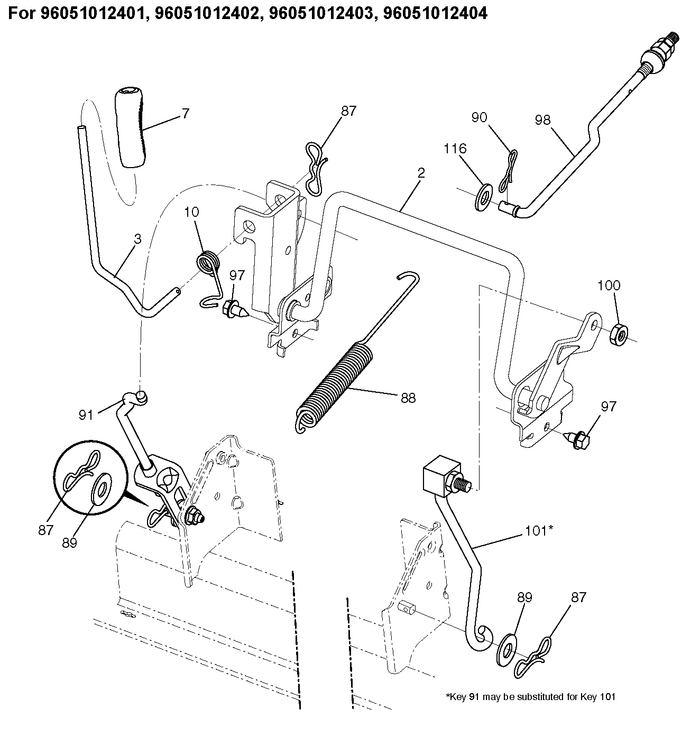 Husqvarna 819151516 onderdelentekening - positie 116