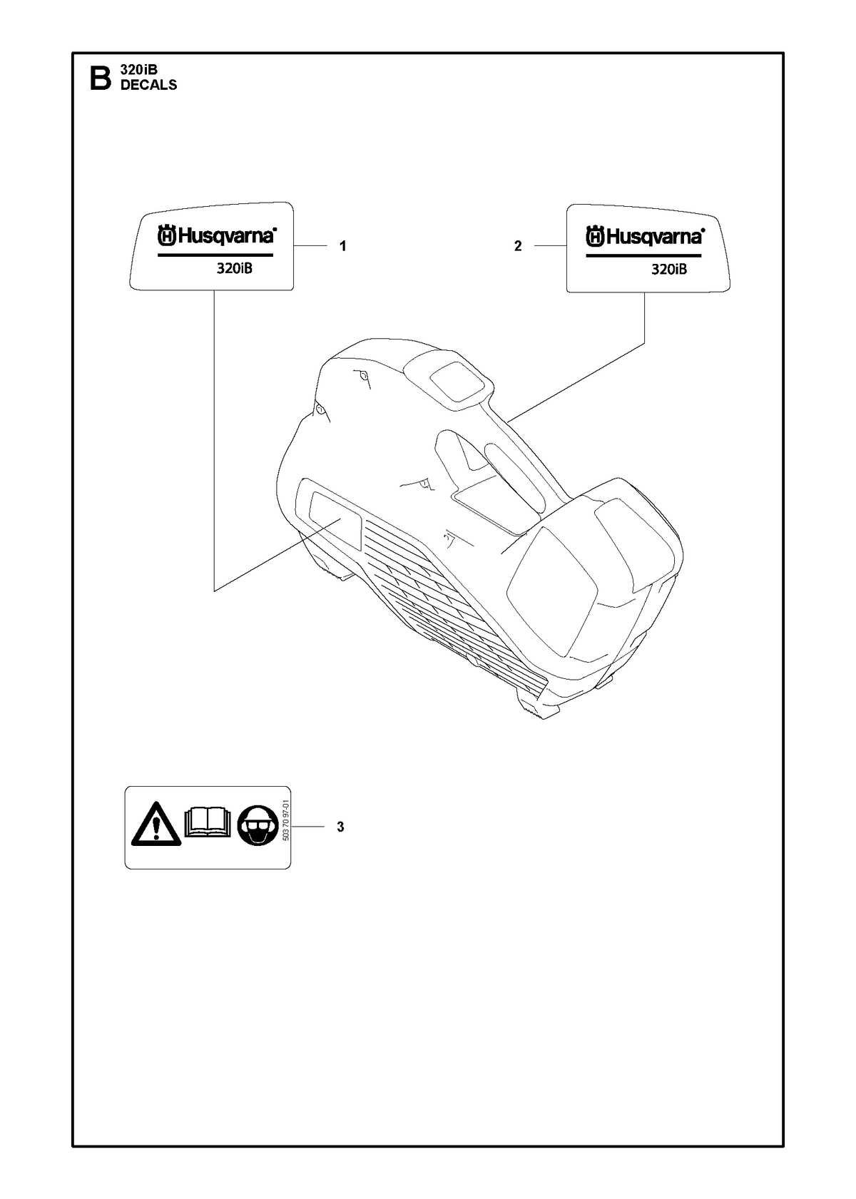 Husqvarna 586834203 onderdelentekening - positie 2