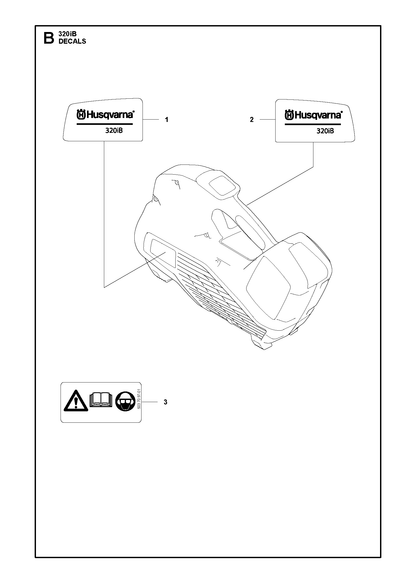 Husqvarna 586834103 onderdelentekening - positie 1