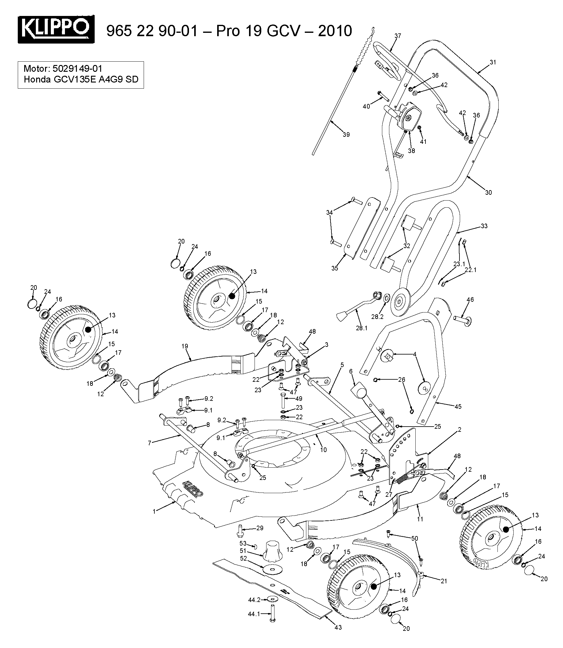 Husqvarna 502978001 onderdelentekening - positie 43