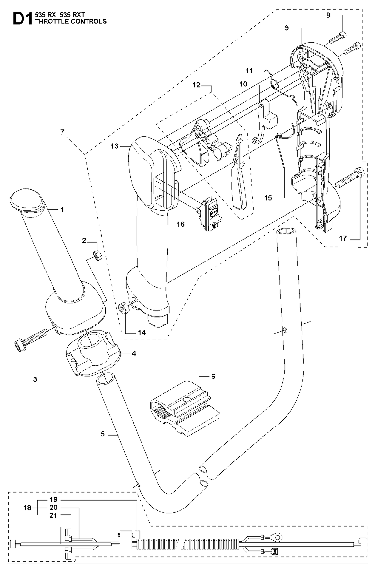 Husqvarna 537377801 onderdelentekening - positie 21