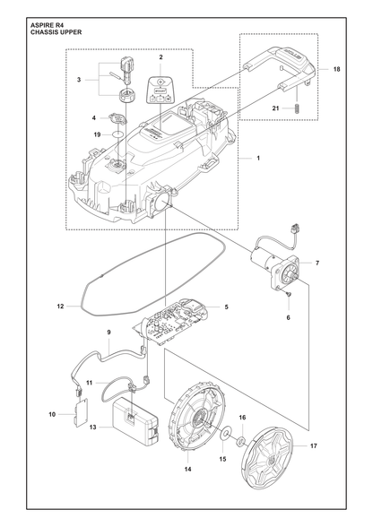 Husqvarna 531351401 onderdelentekening - positie 17