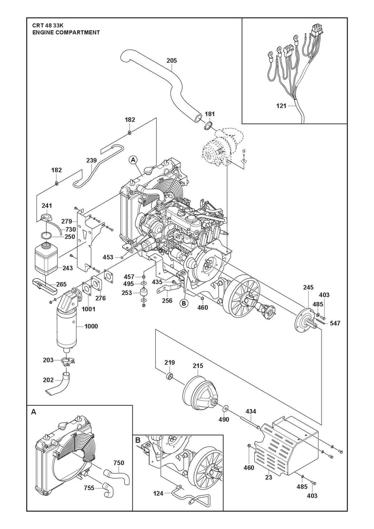 Husqvarna 599463301 onderdelentekening - positie 1001