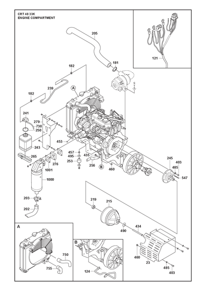 Husqvarna 599463301 onderdelentekening - positie 1001