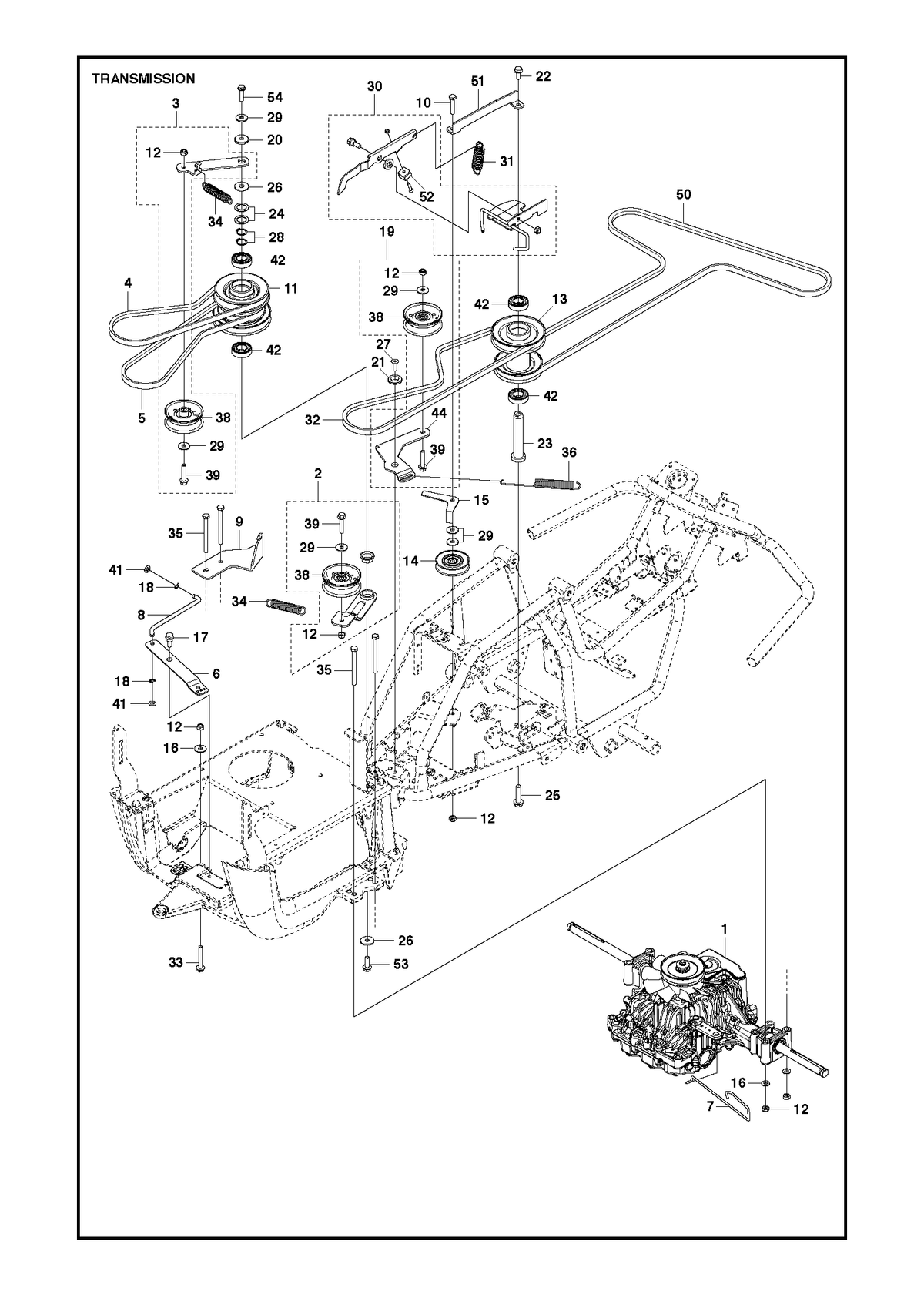 Husqvarna 580378401 onderdelentekening - positie 1