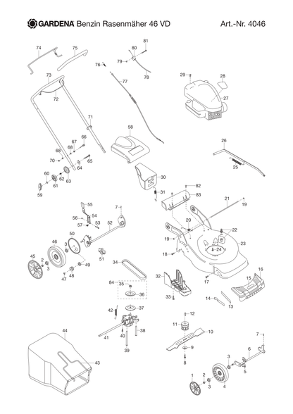 Husqvarna 544444401 onderdelentekening - positie 84