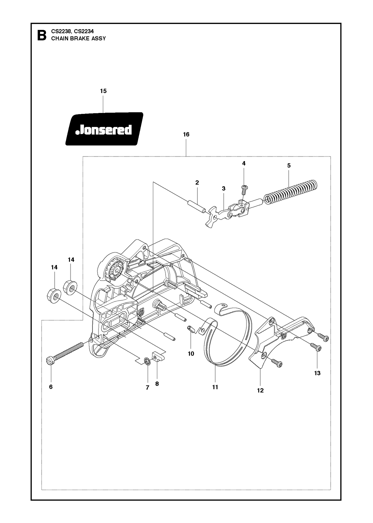 Husqvarna 545166001 onderdelentekening - positie 15
