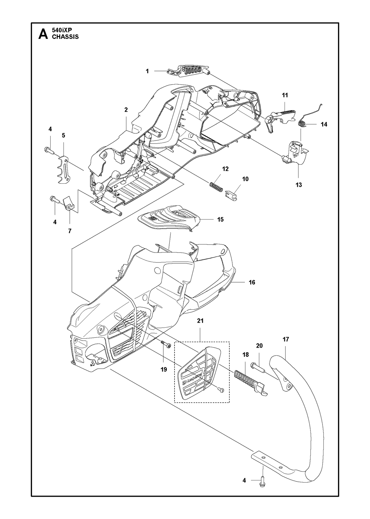 Husqvarna 594929201 onderdelentekening - positie 2