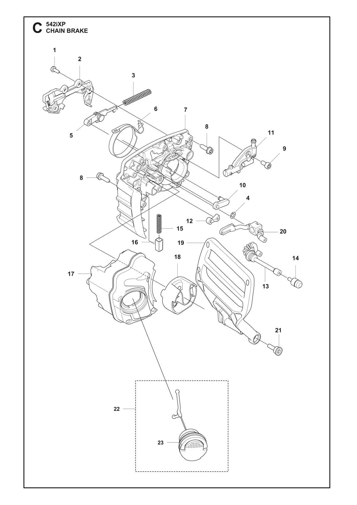 Husqvarna 594919801 onderdelentekening - positie 18
