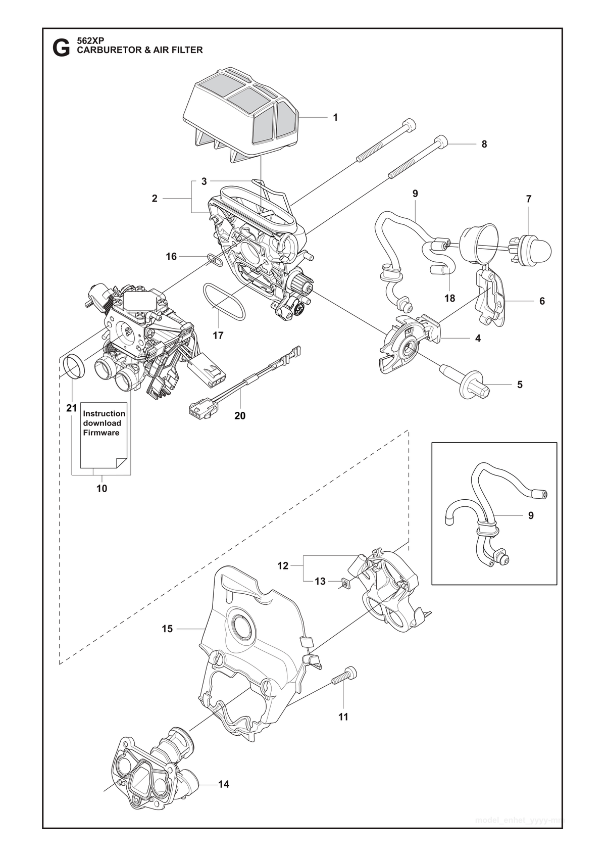 Husqvarna 522675004 onderdelentekening - positie 1
