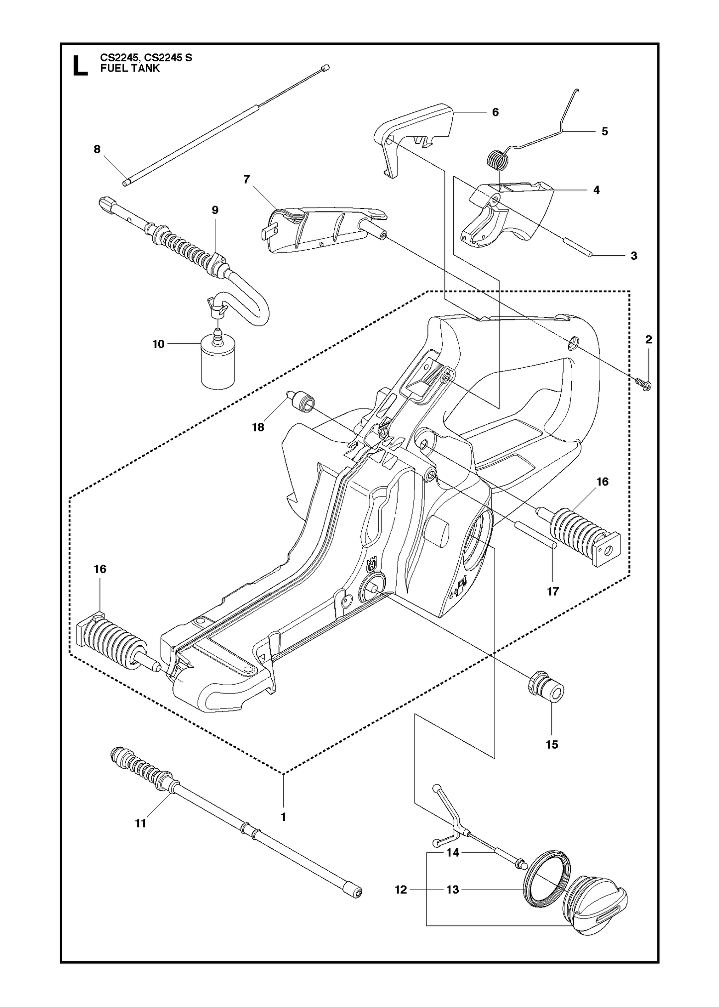 Husqvarna 504122202 onderdelentekening - positie 7