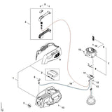 STIHL SA044301400 Elektronisch moduul positie 11 technische tekening