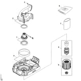 STIHL SA087004101 Rotorhuis positie 2 technische tekening