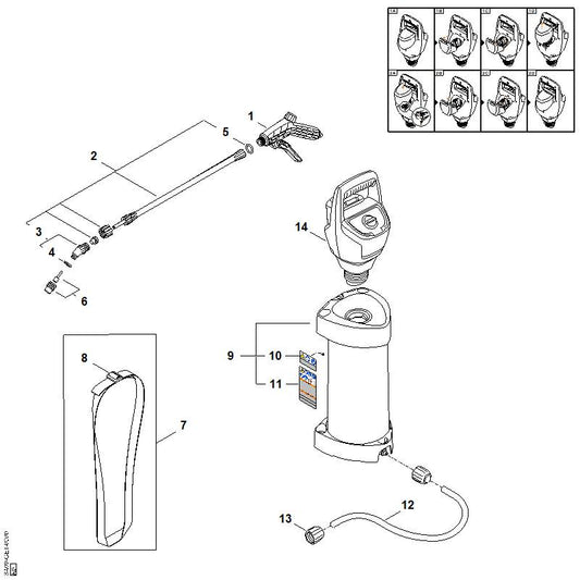 STIHL 4255-513-0201 Verbindingsstuk positie 3 technische tekening