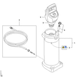 STIHL SA097010850 Tank WSA positie 1 technische tekening
