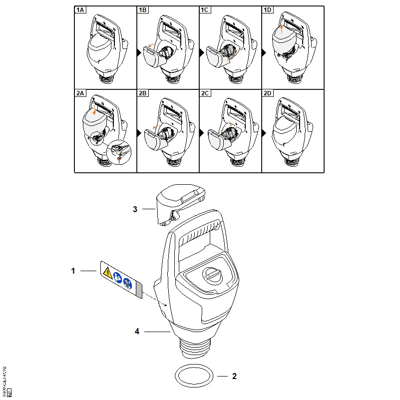 STIHL SA097090801 O-ring positie 2 technische tekening