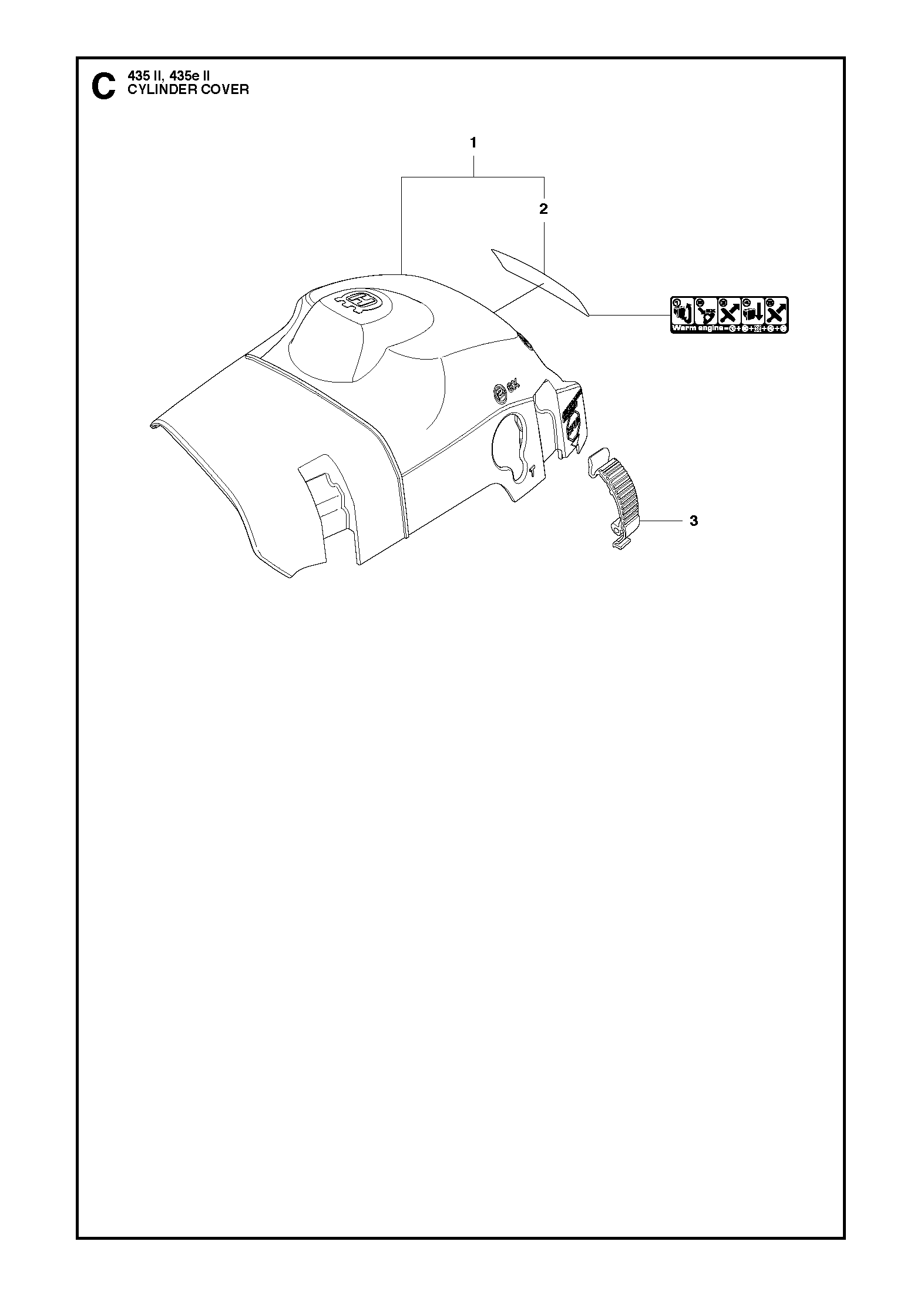 Husqvarna 504790201 onderdelentekening - positie 1