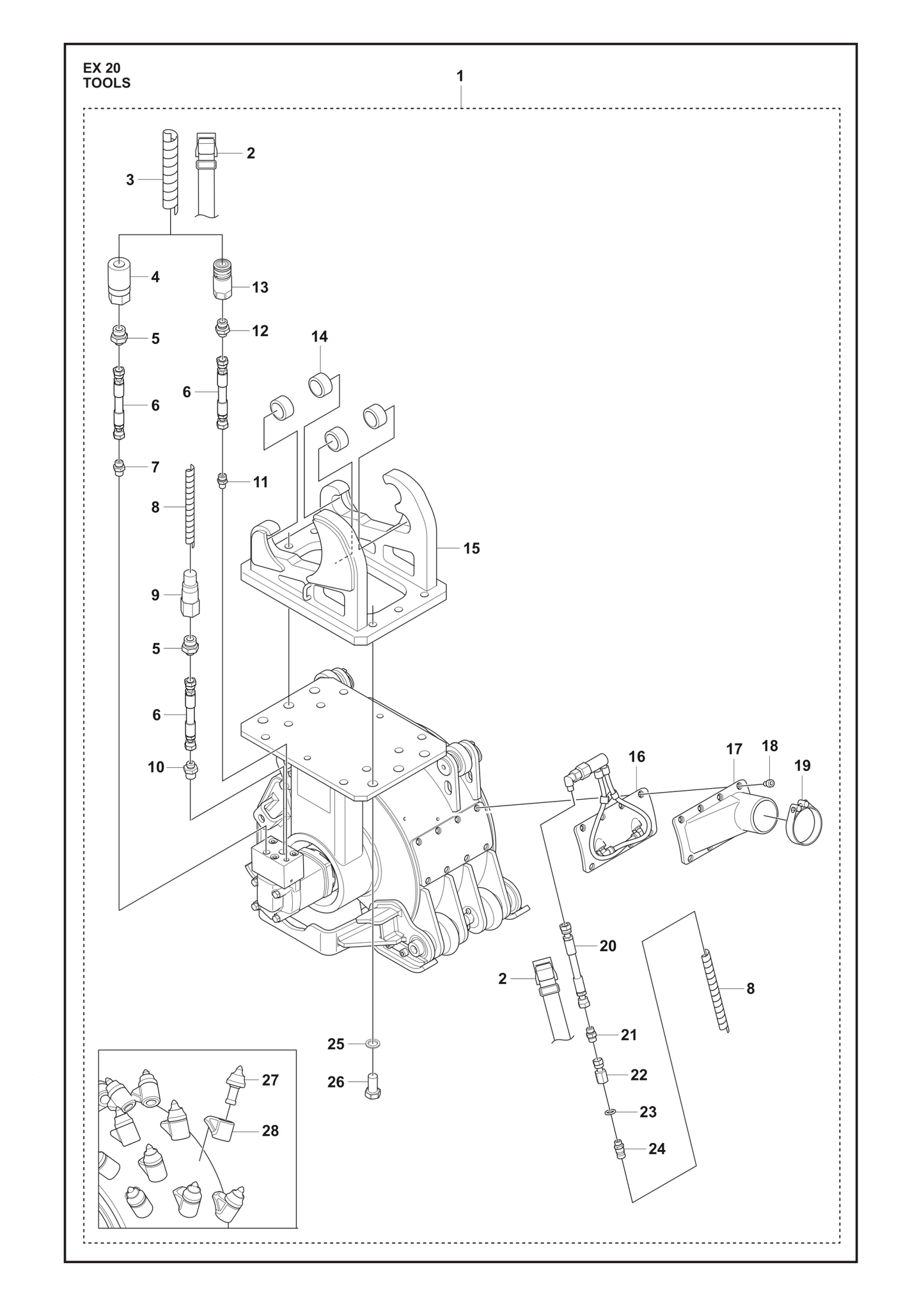 Husqvarna 501739604 onderdelentekening - positie 8