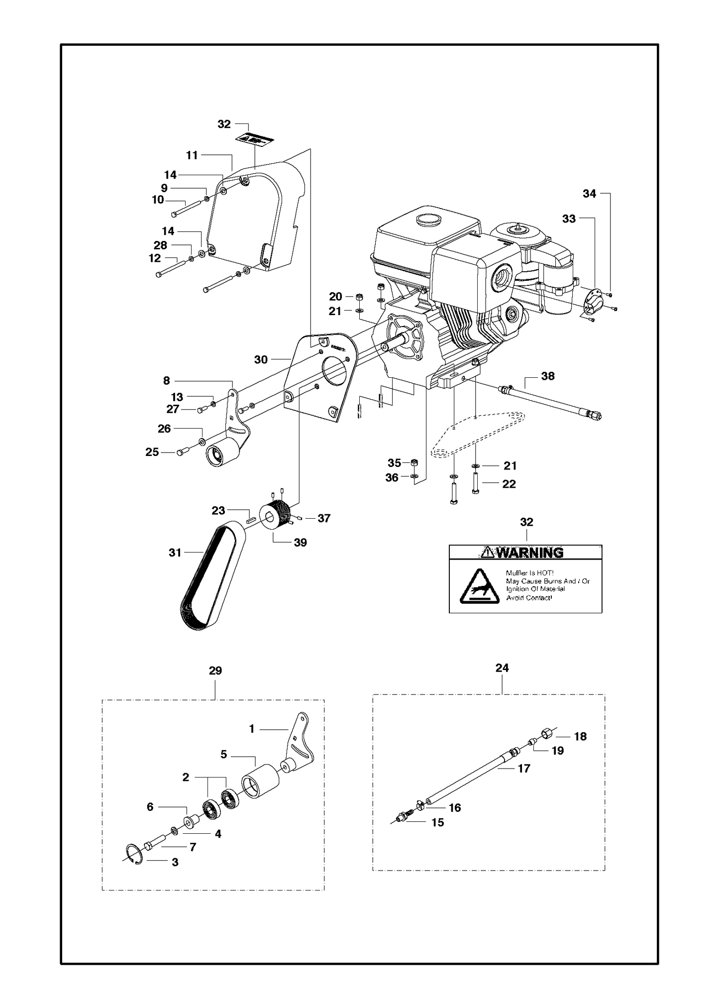 Husqvarna 504736507 onderdelentekening - positie 39