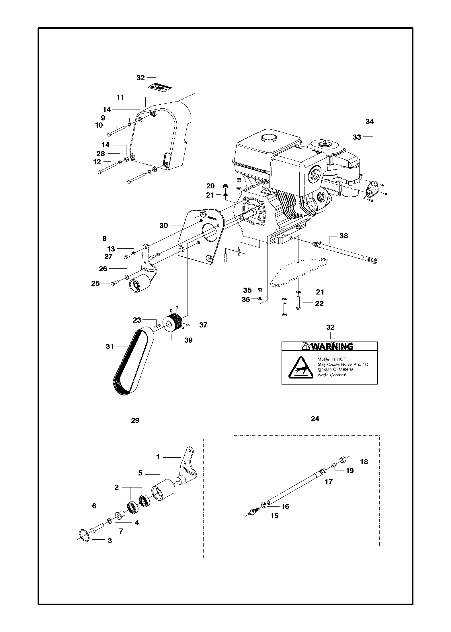 Husqvarna 504736507 onderdelentekening - positie 39