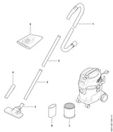 STIHL SE015000500 Zuigslang positie 1 technische tekening