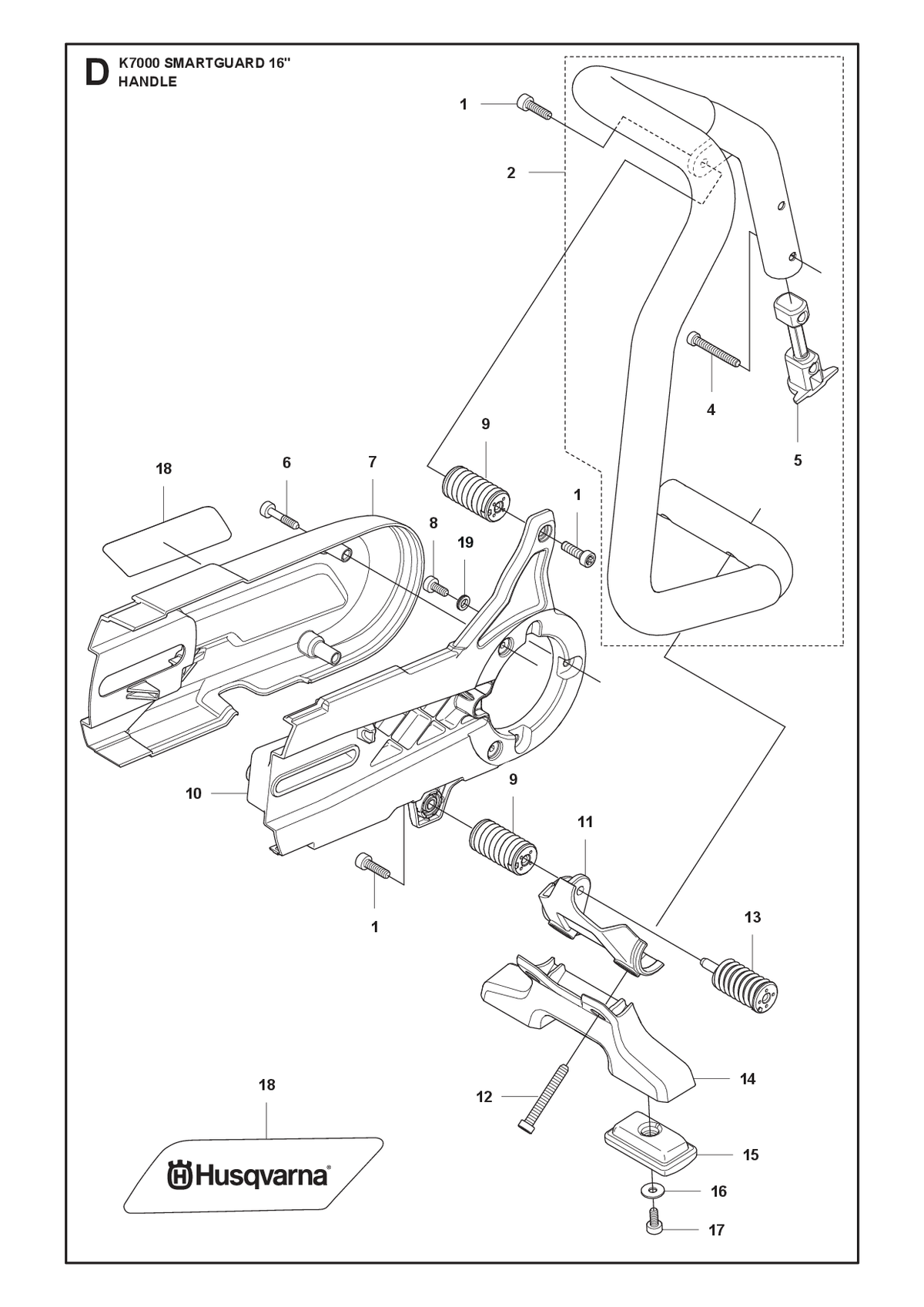Husqvarna 525339402 onderdelentekening - positie 10