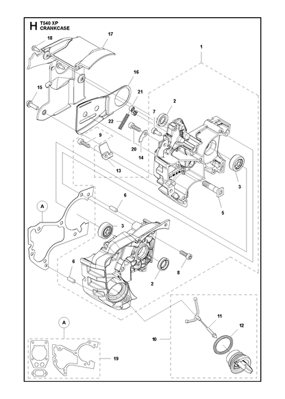 Husqvarna 505411001 onderdelentekening - positie 12