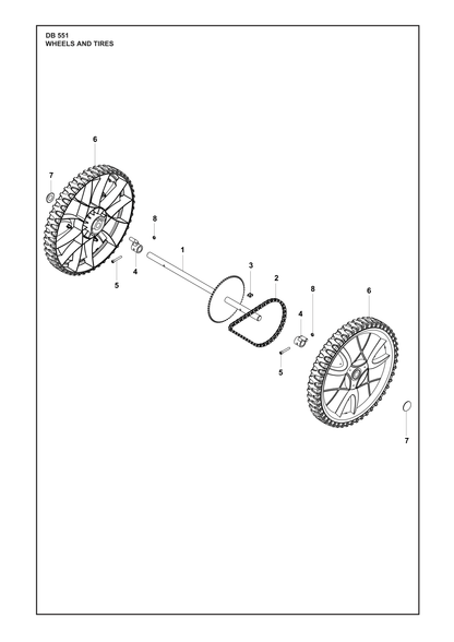 Husqvarna 505511801 onderdelentekening - positie 2