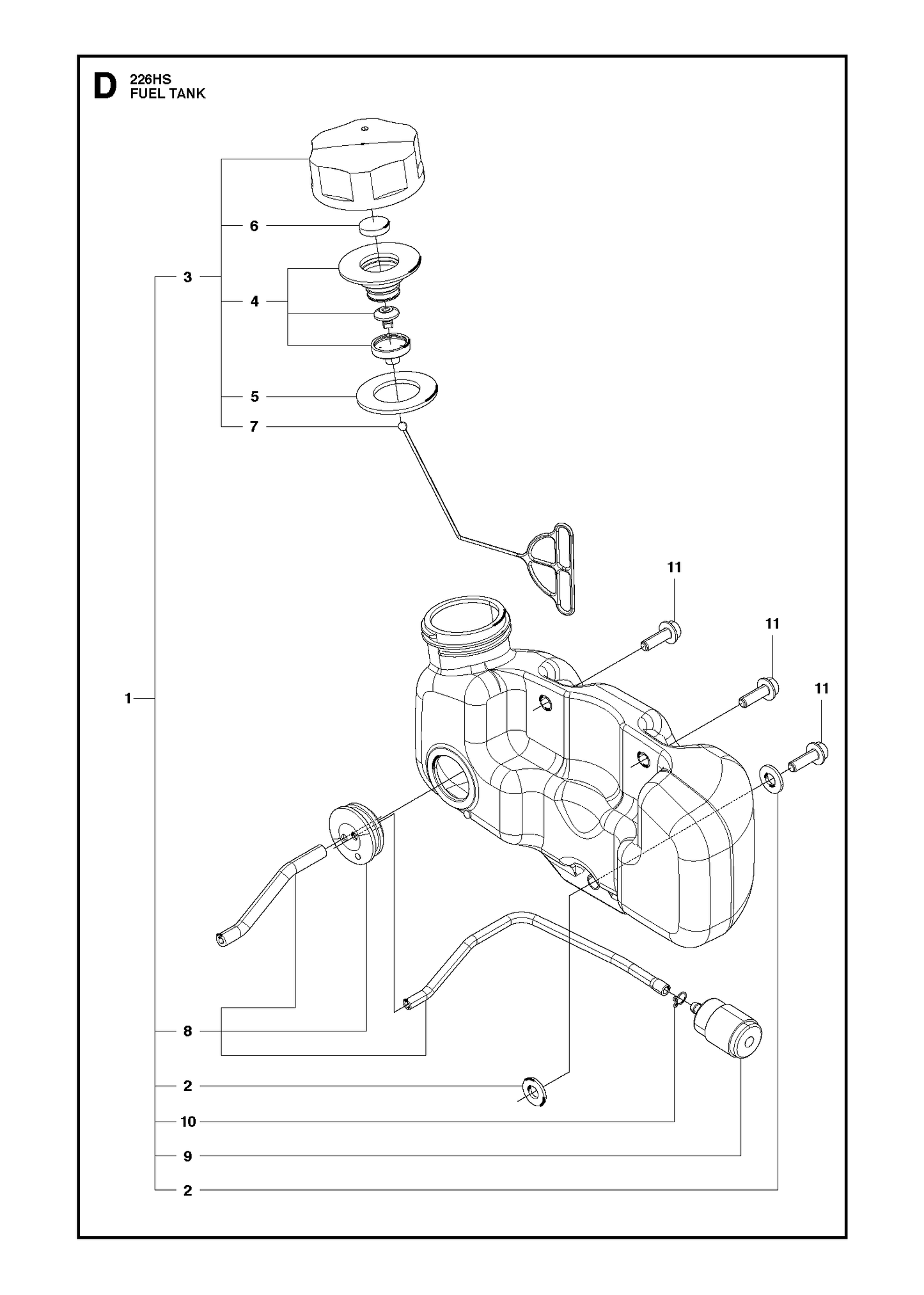 Husqvarna 506656701 onderdelentekening - positie 1