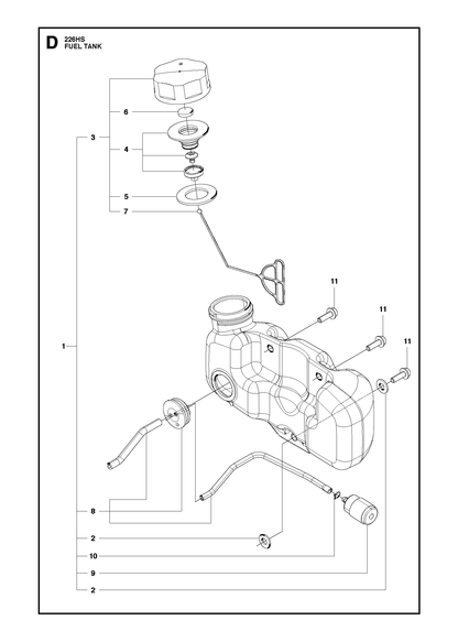 Husqvarna 506656701 onderdelentekening - positie 1