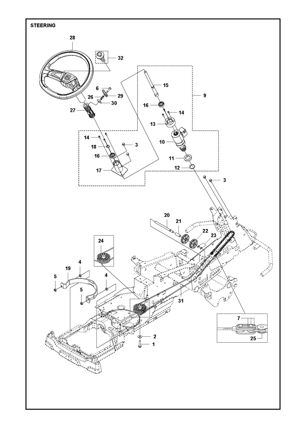Husqvarna 578370602 onderdelentekening - positie 9