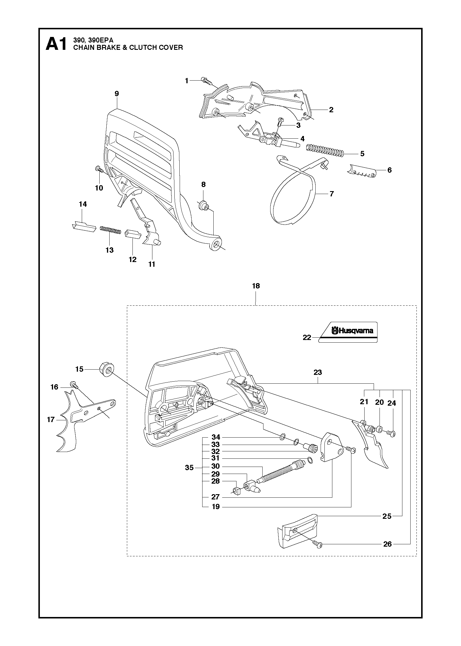 Husqvarna 503792701 onderdelentekening - positie 6