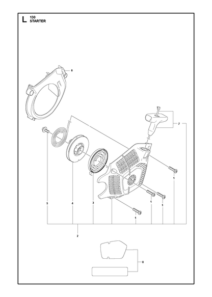 Husqvarna 588970601 onderdelentekening - positie 6