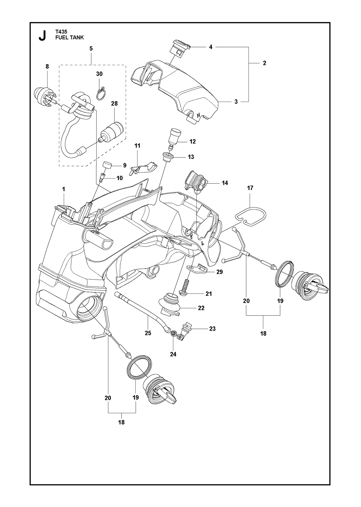Husqvarna 595526906 onderdelentekening - positie 25