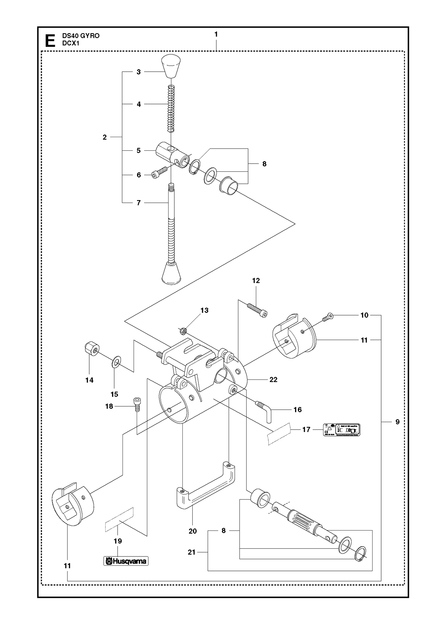 Husqvarna 506408903 onderdelentekening - positie 9