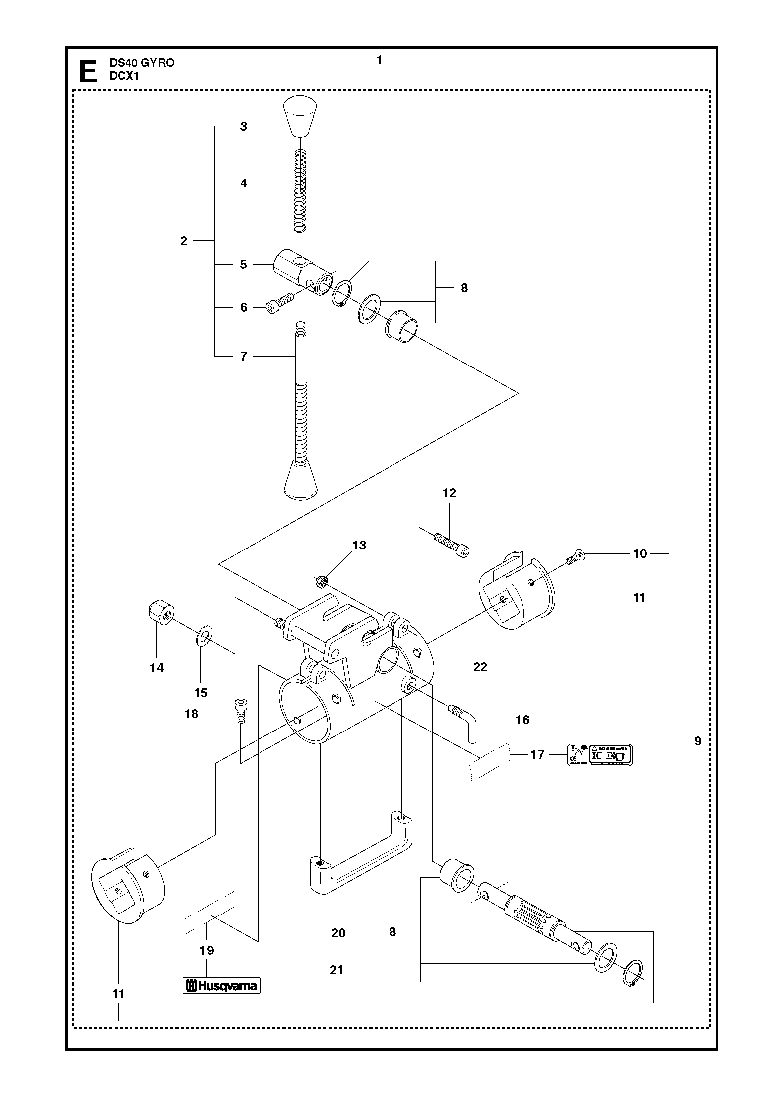 Husqvarna 506401901 onderdelentekening - positie 8