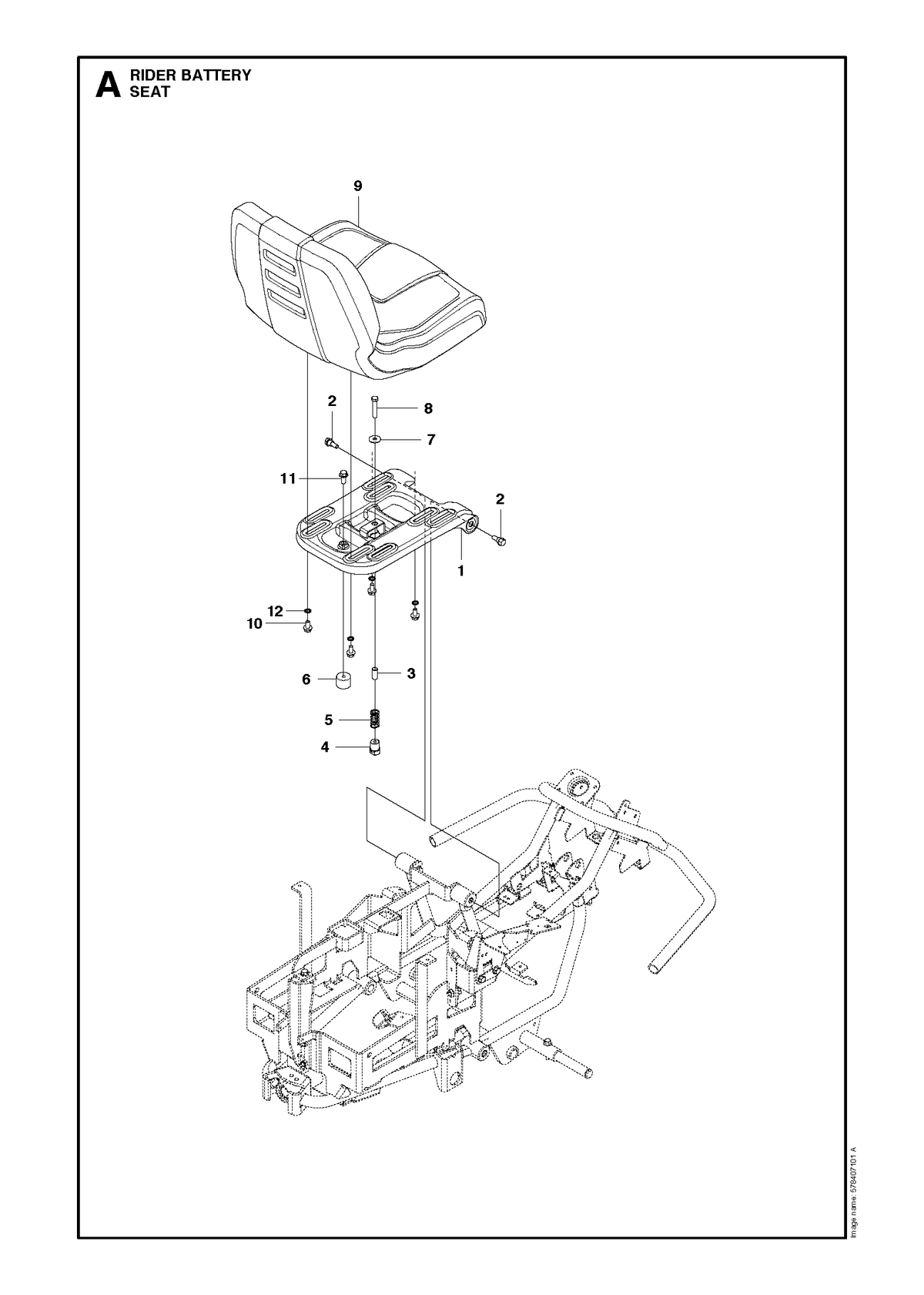 Husqvarna 578392902 onderdelentekening - positie 1