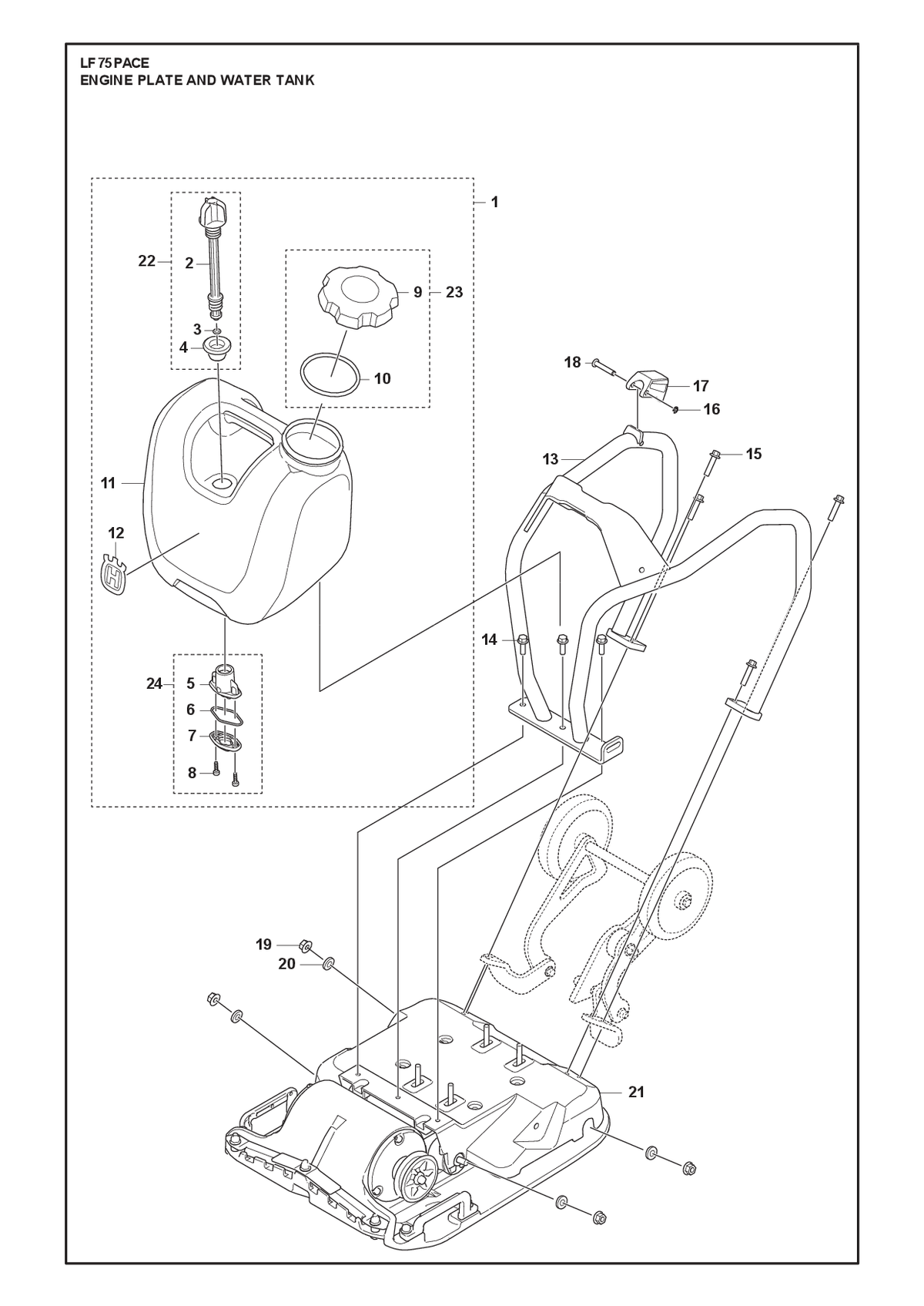 Husqvarna 522941801 onderdelentekening - positie 23