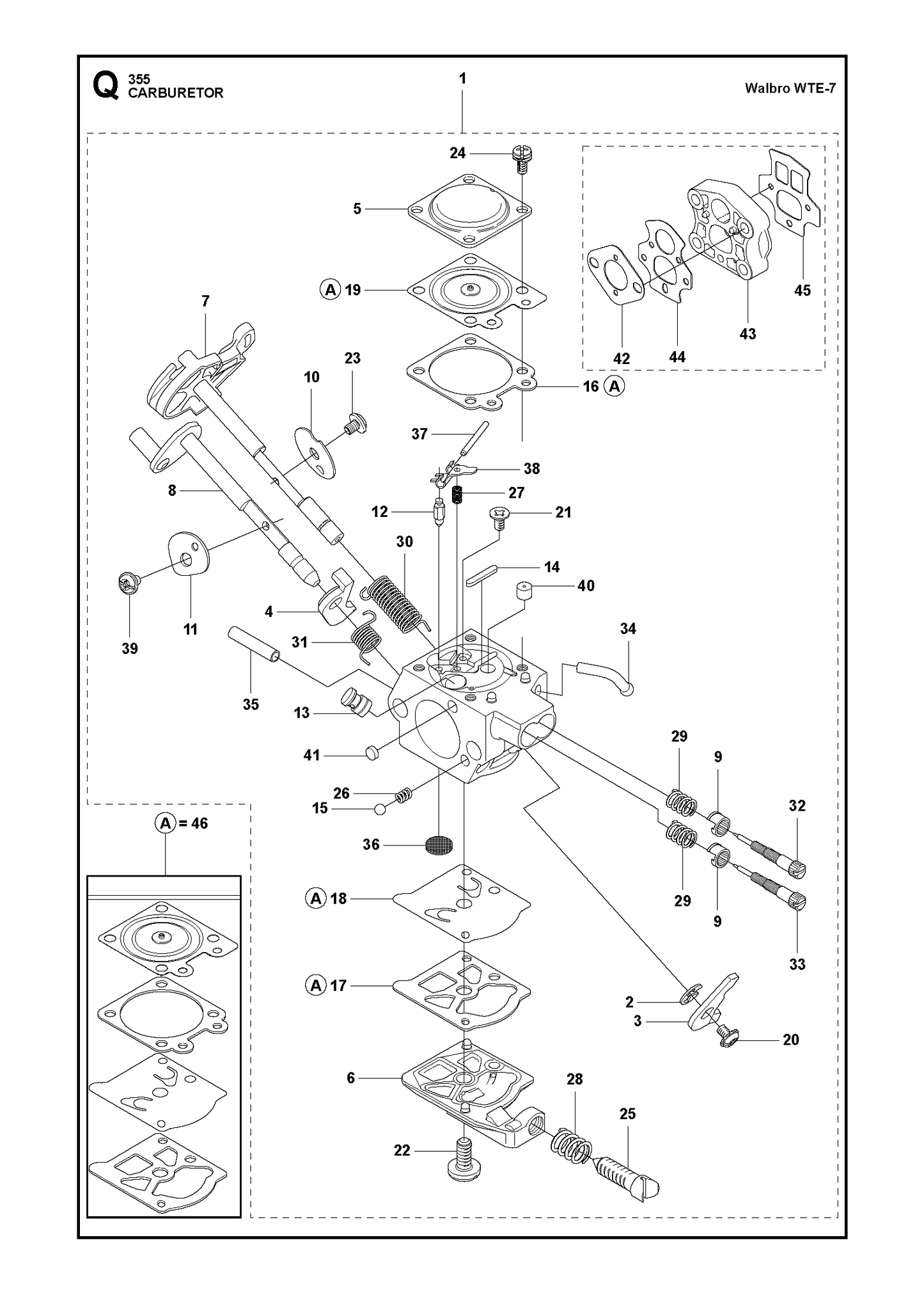Husqvarna 510242001 onderdelentekening - positie 1