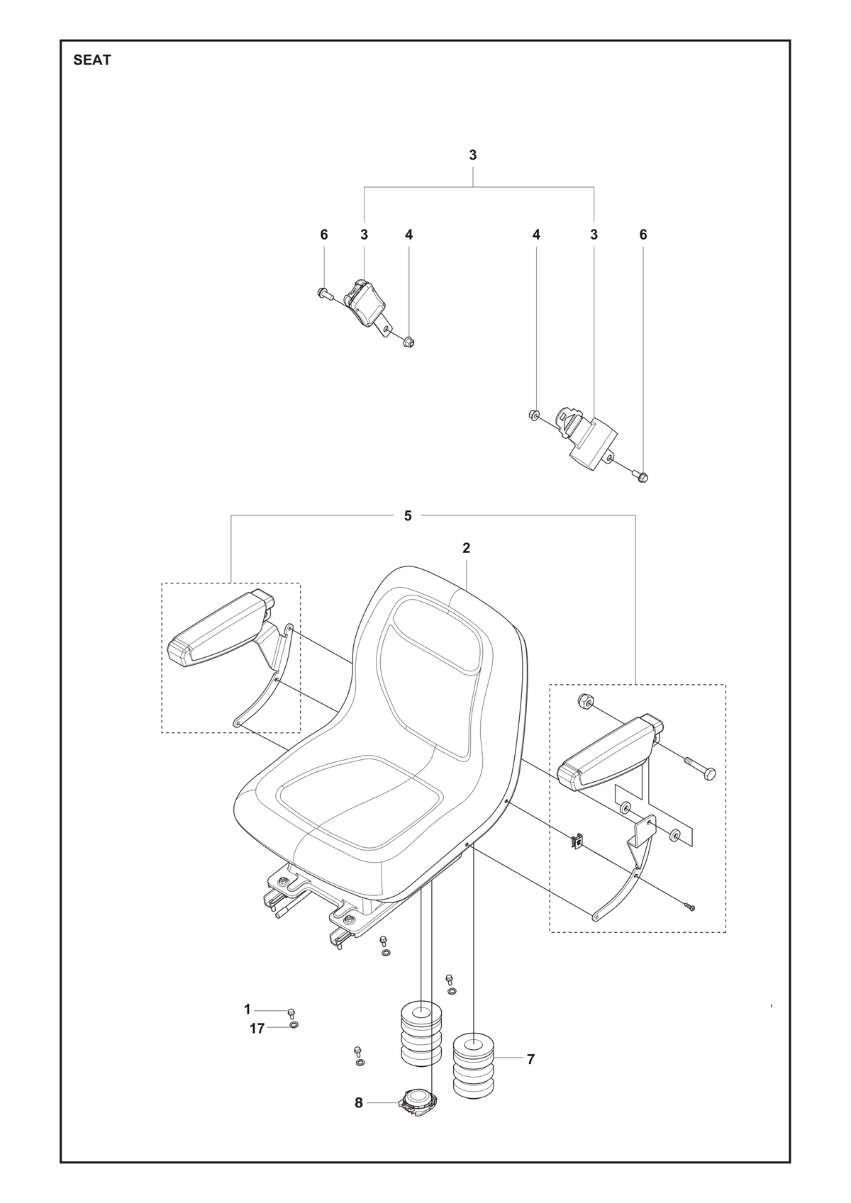Husqvarna 734115201 onderdelentekening - positie 17