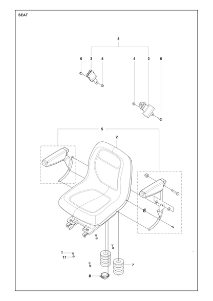 Husqvarna 734115201 onderdelentekening - positie 17