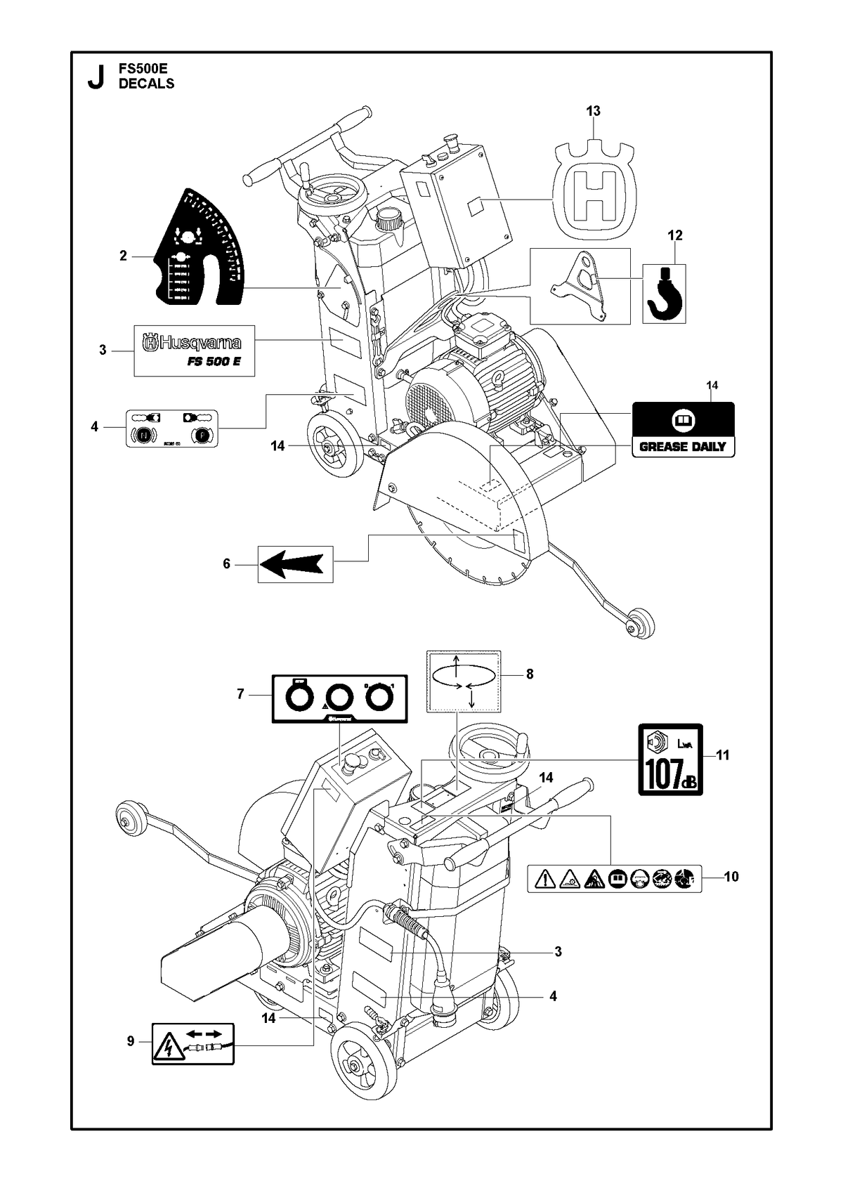 Husqvarna 523350501 onderdelentekening - positie 9