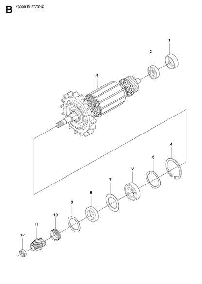 Husqvarna 505530314 onderdelentekening - positie 1