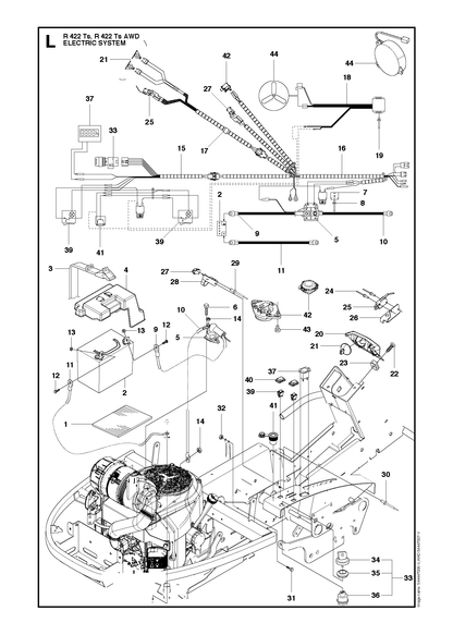 Husqvarna 503218816 onderdelentekening - positie 43